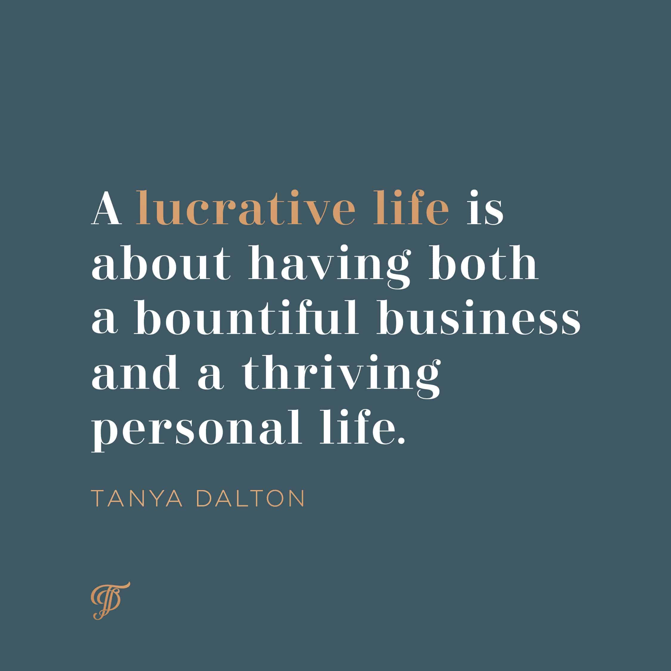 Tanya Dalton quote on balance