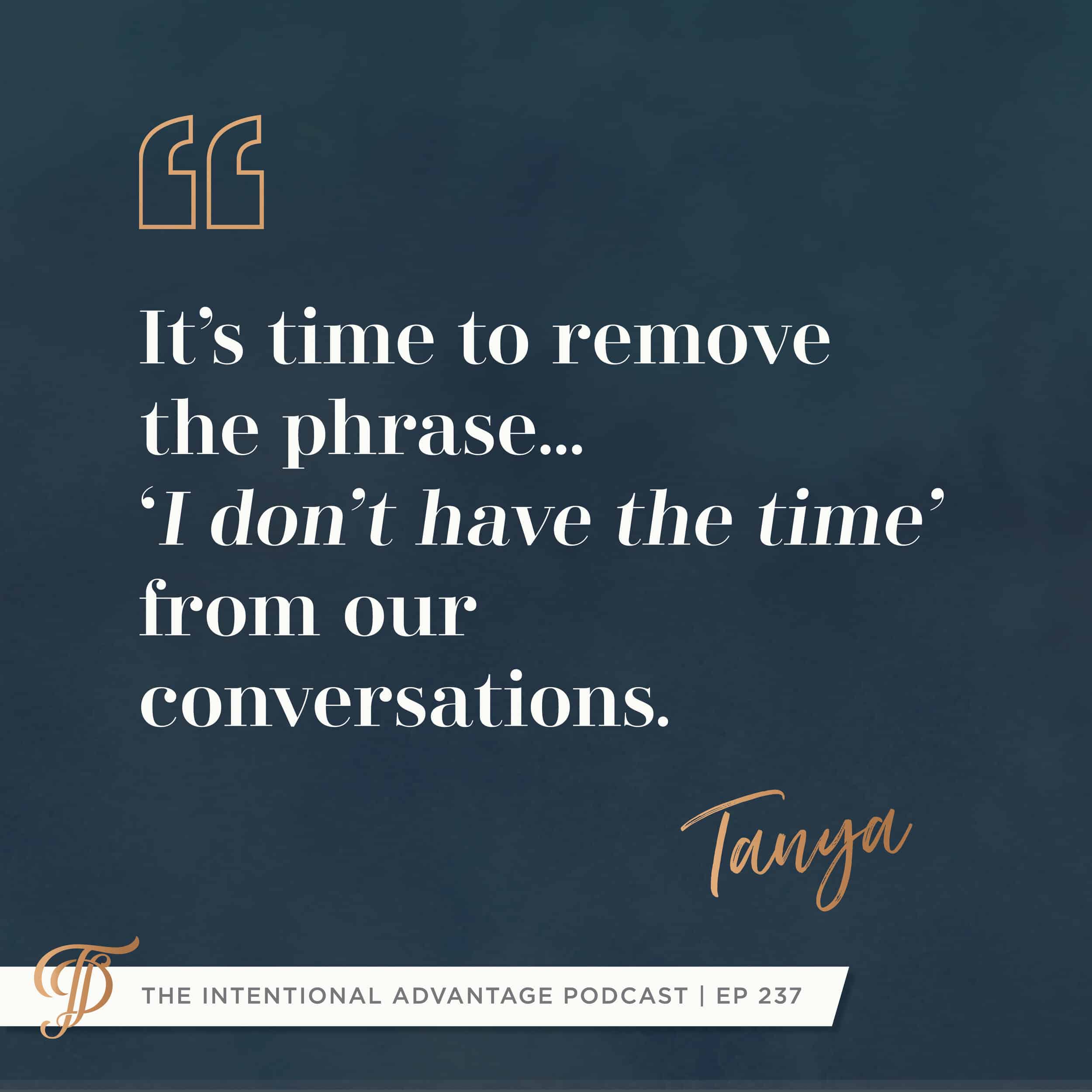 Tanya Dalton quote on time management